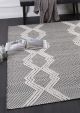 Braided Amara Tribal Diamond Rug Ivory Grey