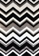Bloom Chevron Black and White Rug
