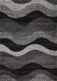 Colette Modern Supa Thick Grey Black Wave Rug