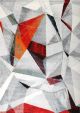 Colette Modern Supa Thick Sharp Orange Grey Rug