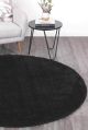 Oasis Soft Shag Round Rug Black