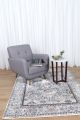 Timeless Haven Border Floral Traditional Grey Multi Rug