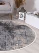 Mirage Modern Aydeniz Blue Ash Round Rug