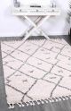 Marrakesh Mizzie Tribal Cream Grey Moroccan Rug