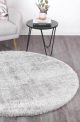 Oasis Soft Shag Round Rug Grey