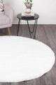 Oasis Soft Shag Round Rug White