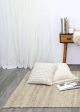 Calypso Natural Basket Weave Blue Jute Rug