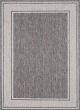 Capella Brown Beige Outdoor Bordered Rug