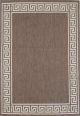 Capella Brown Bordered Patterned Rug