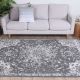 Century Motif Fully Reversible Rug Grey