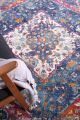 Babylon Navy Multi Oriental Rug