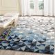Divinity Triangle Blue Grey Modern Rug