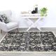 Eden Grey and Beige Ikat Abstract Vines Rug