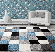 Ella Grey Square Shape Patterned Ikat Rug
