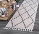 Marrakesh Clara Diamond Tribal Cream Runner Moroccan Rug
