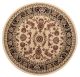 Lavish Traditional Collection 500 Cream/Black Round Rug