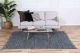 Nordic Modern Grey Leather Rug