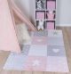 Poppins Pink Grey Stars & Hearts Rug
