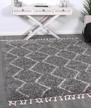 Marrakesh Levi Fleck Tribal Grey Moroccan Rug