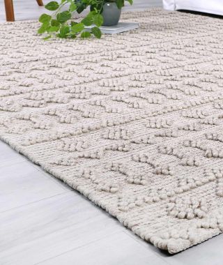 Oakwood Natural Tribal Textured Wool Rug