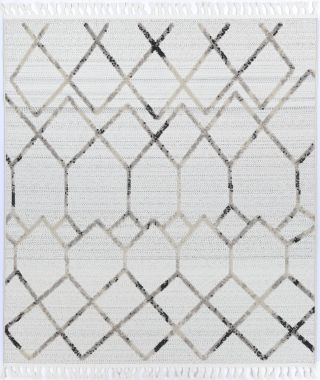 Opulence Cream Grey Diamond Rug