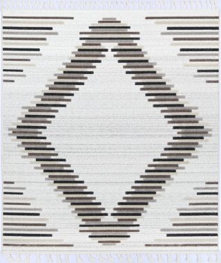 Opulence Beige Cream Diamond Rug