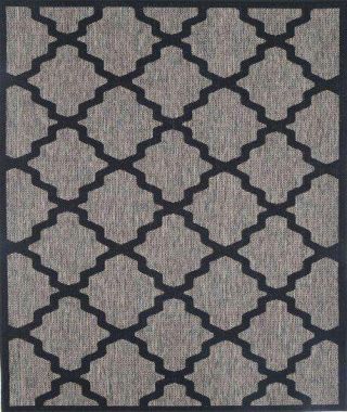 Capella Beige and Black Geometric Rug