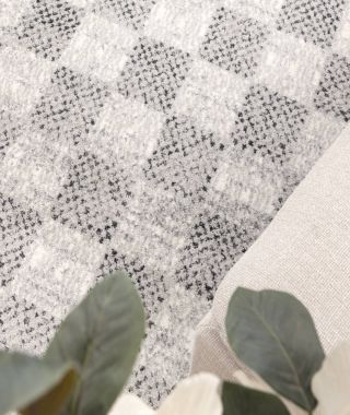 Aspen Grey Checkered Rug