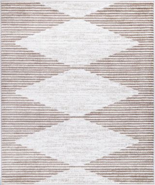 Layla Abstract Diamond Latte Rug