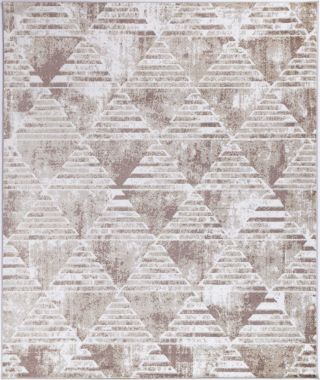 Layla Transitional Geometric Latte Rug