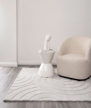 Nordic Nest Ellipse Light Grey Wool Rug