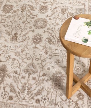 Nova Oriental Border Beige Rug