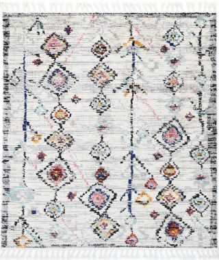 Pandora Boho Moroccan Taza White Runner Rug